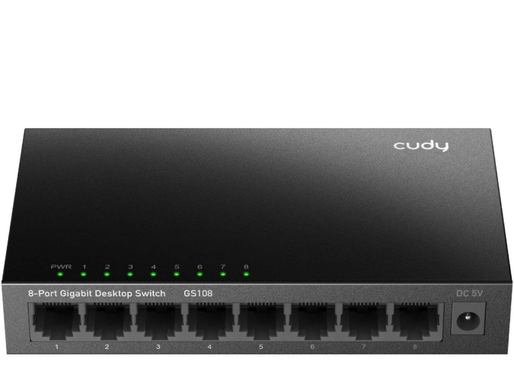 cudy PWR 1 2 3 4 5 6 7 8 8-Port Gigabit Desktop Switch GS108 DC 5V