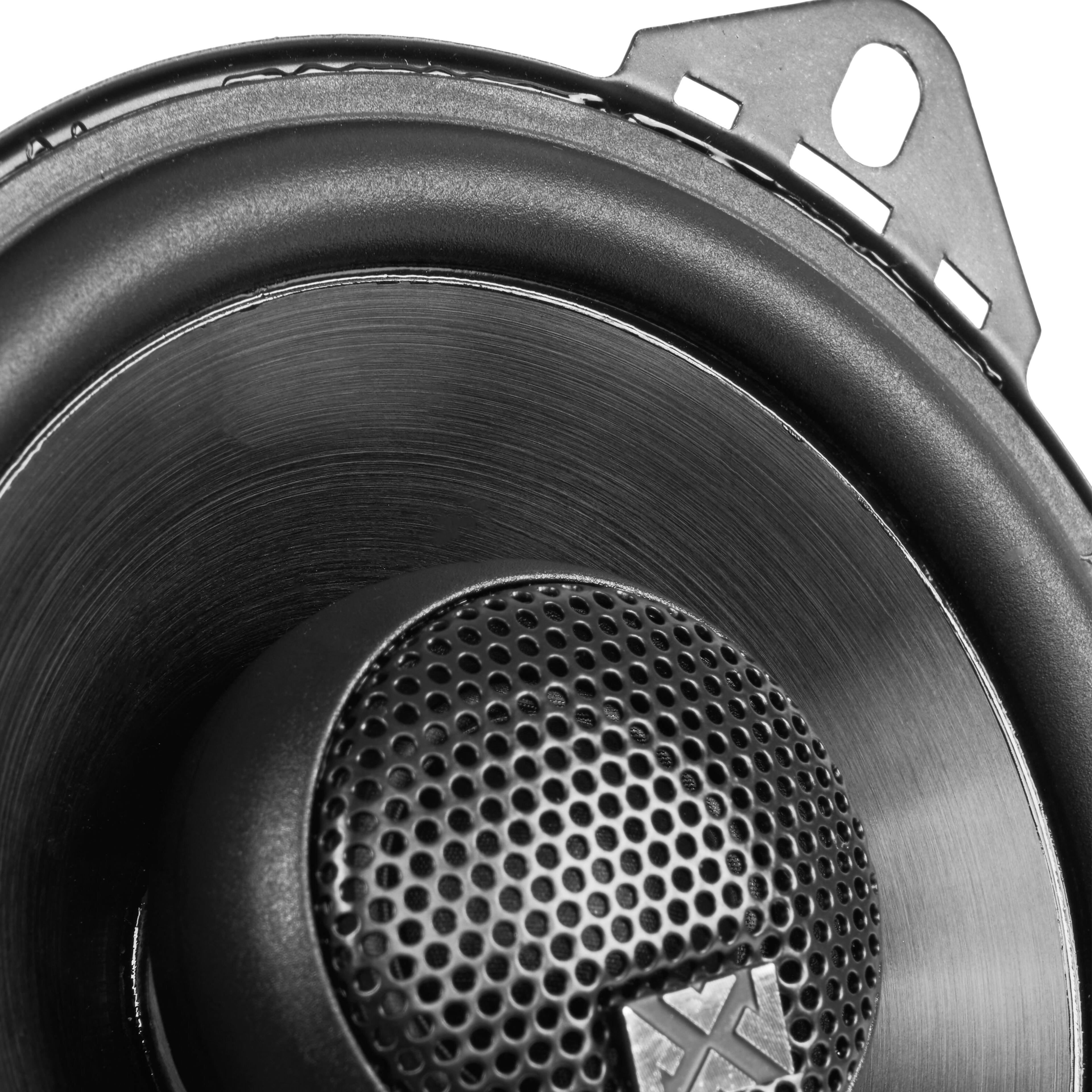 Alt View 5. NVX - NSP4 300W Peak (100W RMS) 4in N-Series 2-Way Coaxial Car Speakers with 20mm Silk Dome Tweeters.