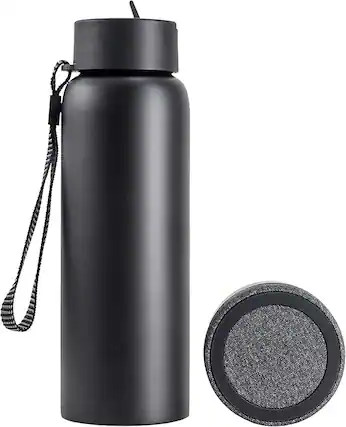 Front. TYLT - Tylt Speaker Bottle Bluetooth Speaker - Black.