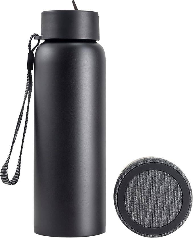 Front. TYLT - Tylt Speaker Bottle Bluetooth Speaker - Black.