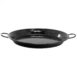 Oster - Castillo 11 Inch Enameled Steel Paella Pan in Speckled - Black