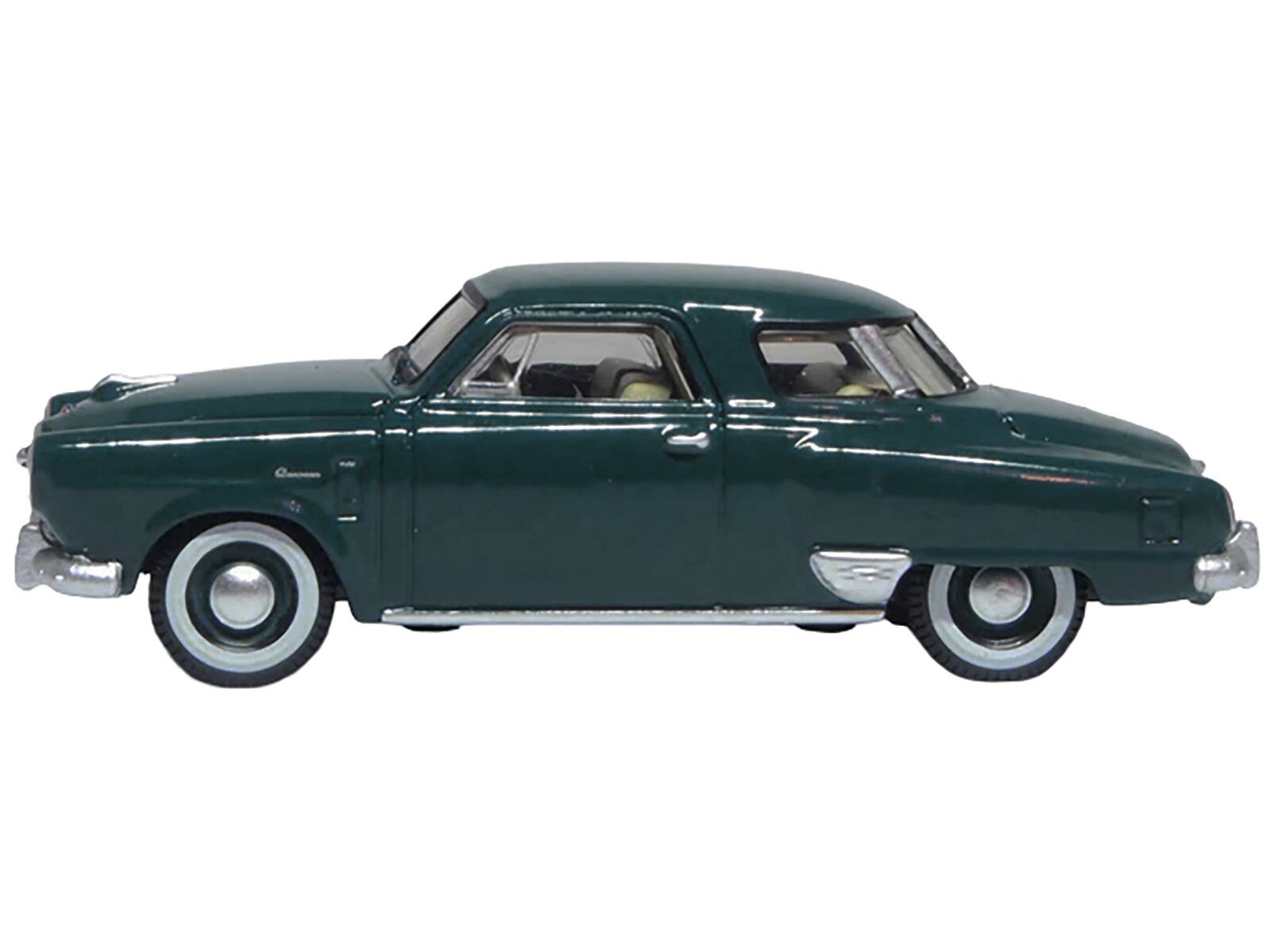Angle. Oxford Diecast - 1950 Studebaker Champion Starlight Coupe Aqua Green 1/87 (HO) Scale Diecast Model Car by Oxford Diecast - Aqua Green.