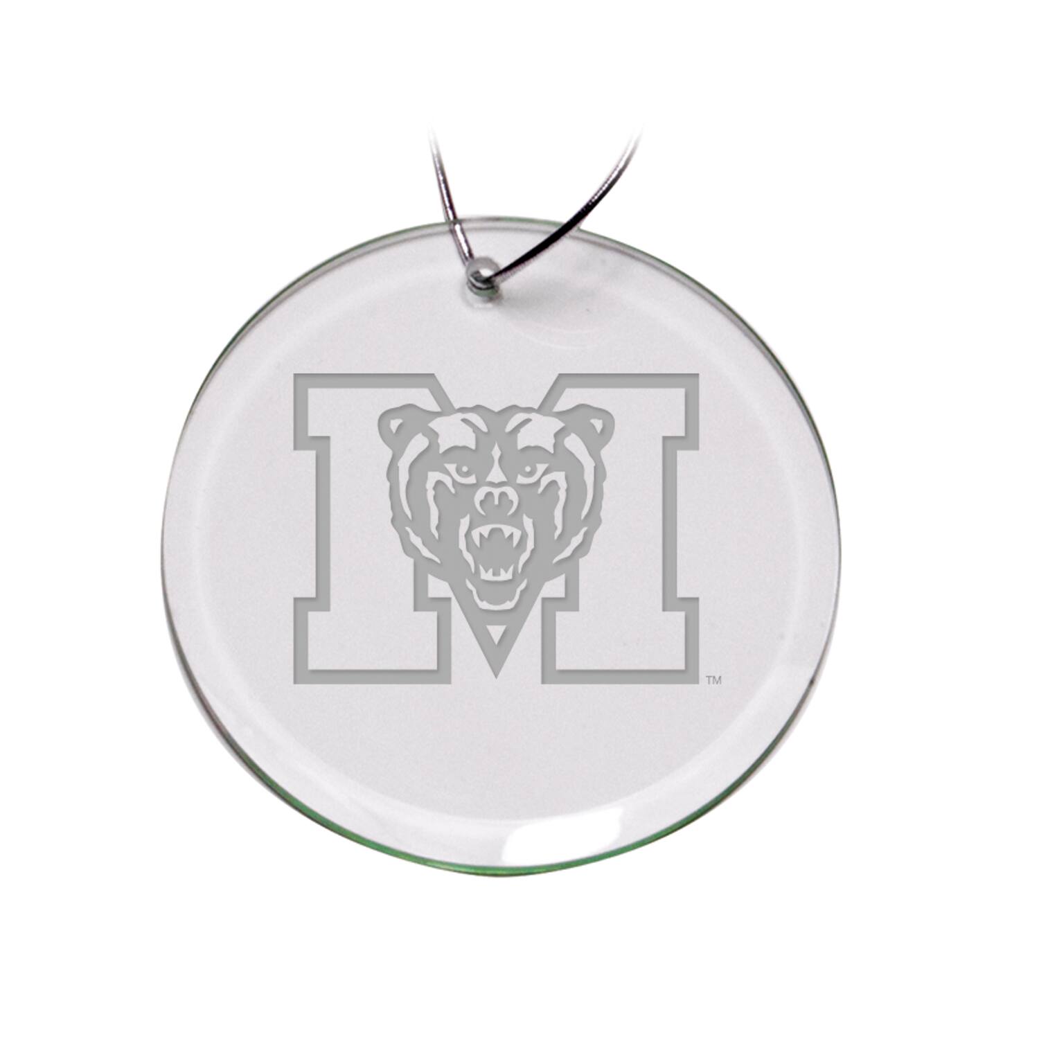 Front. Jardine - Mercer Bears 3'' Round Glass Ornament - Multicolor.