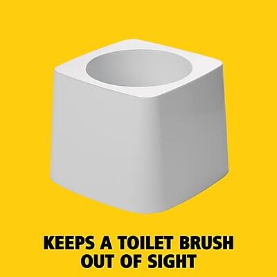 KEEPS A TOILET BRUSH OUT OF SIGHT