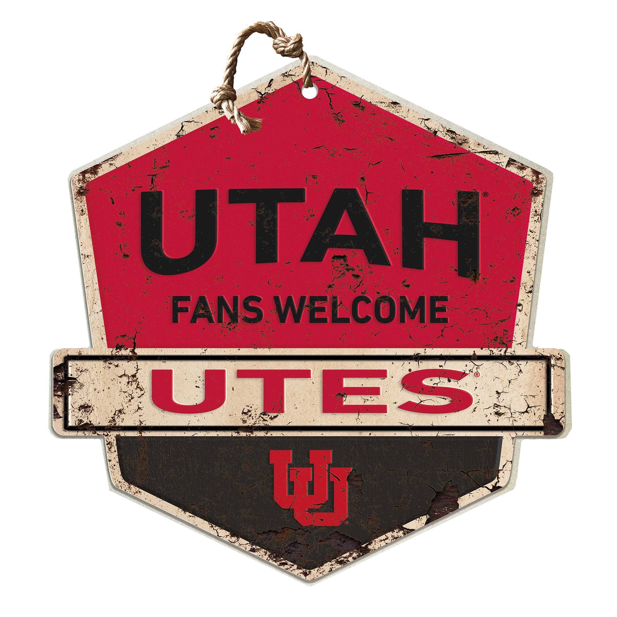 Utah Utes Fans Welcome Sign