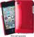 Angle Standard. Riot Outfitters - Slider Shell Case for 4th-Generation Apple® iPod® touch - Liquid Metal Red.