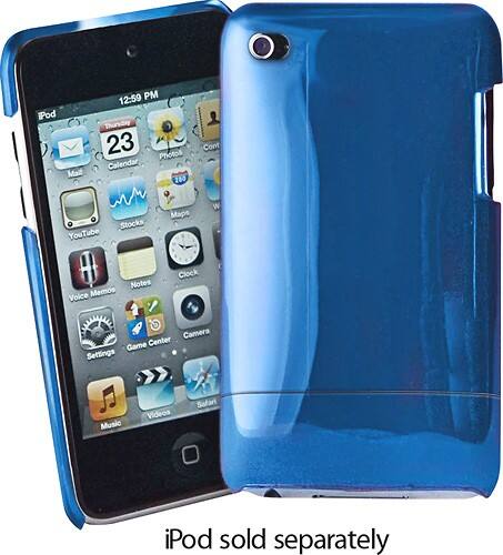 Angle Standard. Riot Outfitters - Slider Shell Case for 4th-Generation Apple® iPod® touch - Liquid Metal Blue.
