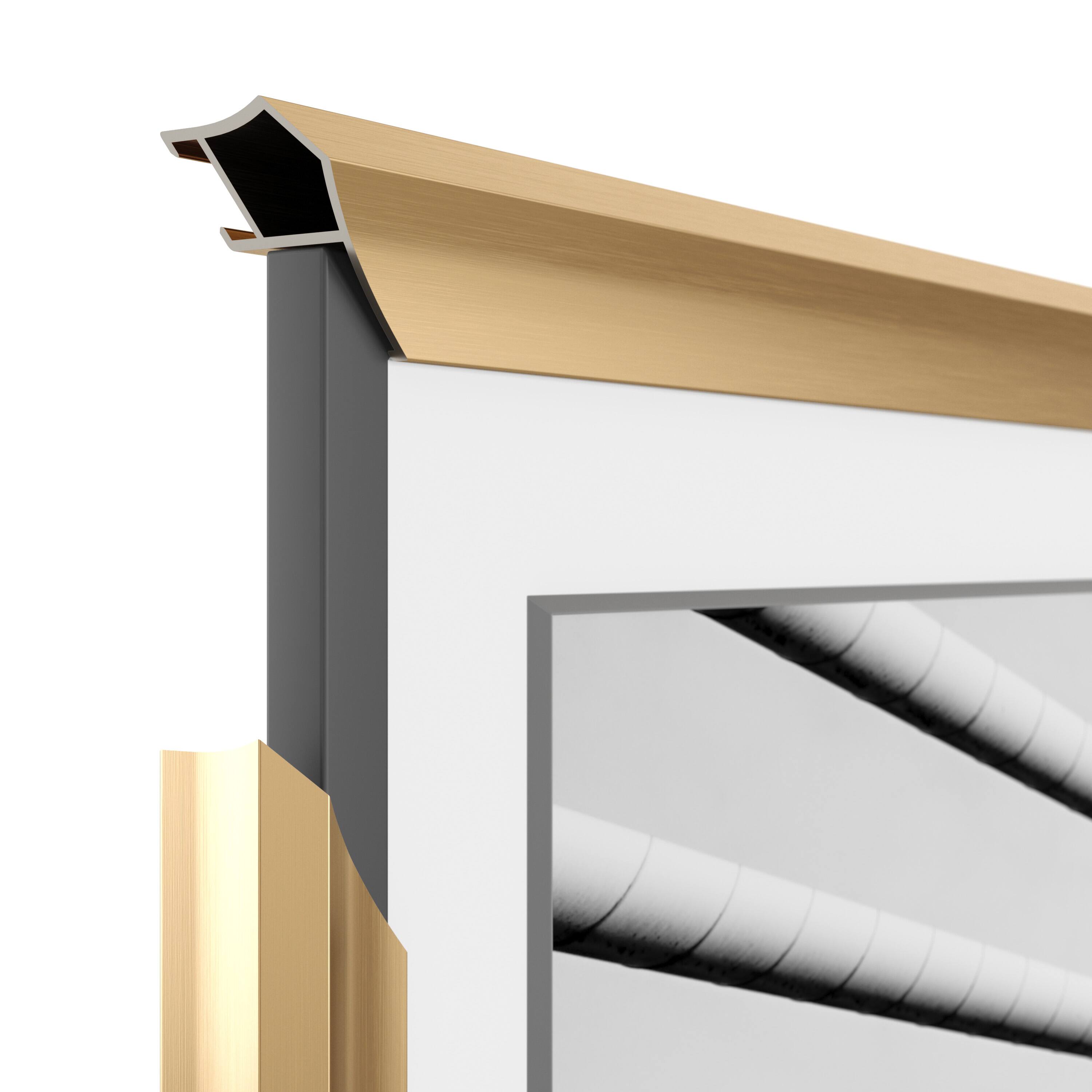 Alt View 16. Deco TV Frames - Alloy Prismatic Bezel for Samsung The Frame TV - 65" - Pale Gold.