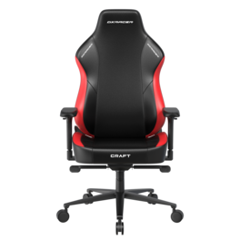 DXRacer - Craft XL Series Gaming Chair – PU Leather, Ergonomic Recliner with Magnetic Headrest - Black and Red