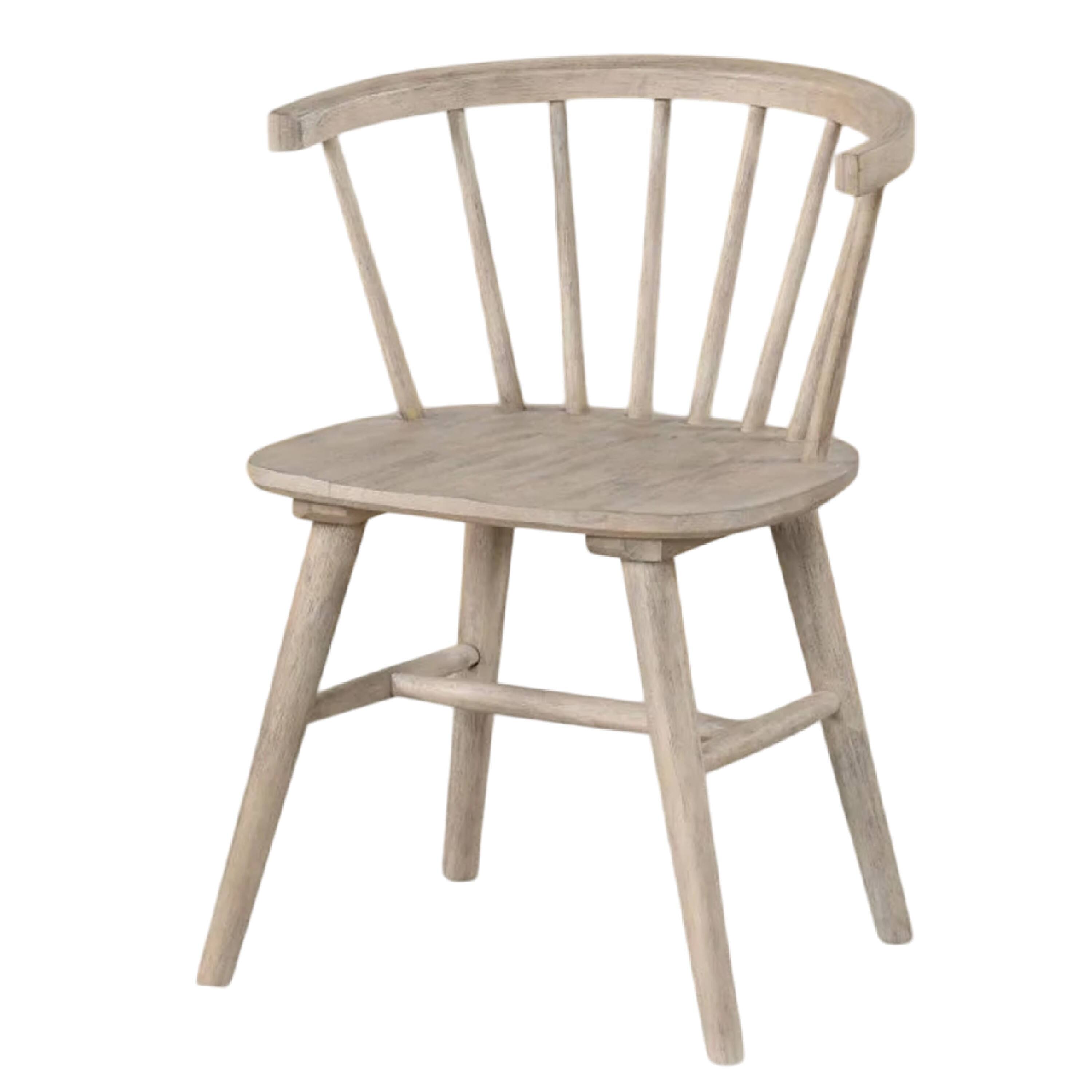 Alt View 2. Manhattan Lane - Yely 5pc Dining Table and 4 Windsor Chairs Set - Natural Oak Brown.