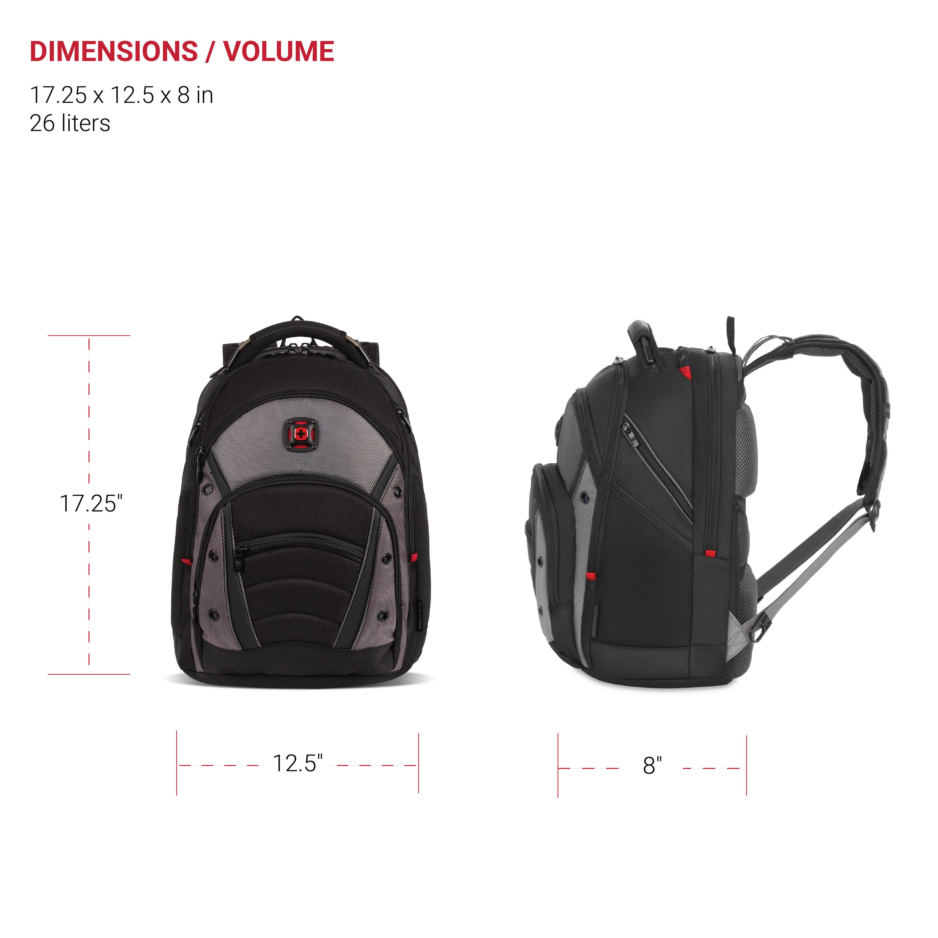 DIMENSIONS / VOLUME: 17.25 x 12.5 x 8 in / 26 liters