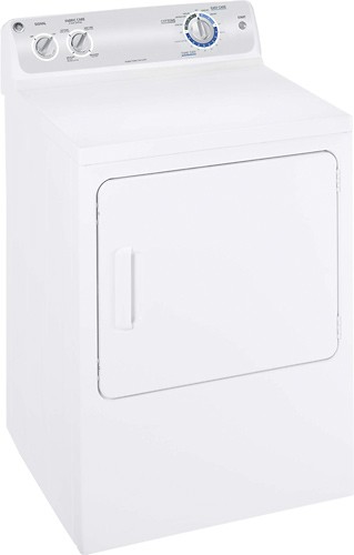  GE - 7.0 Cu. Ft. 8-Cycle Electric Dryer - White-on-White