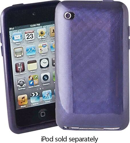 Angle Standard. Riot Outfitters - Gel Shell Case for 4th-Generation Apple® iPod® touch - Purple Diamond.