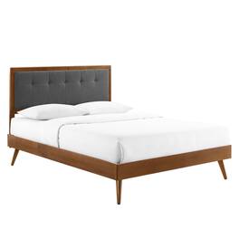 Modway - Willow Wood Full Platform Bed With Splayed Legs - Brown