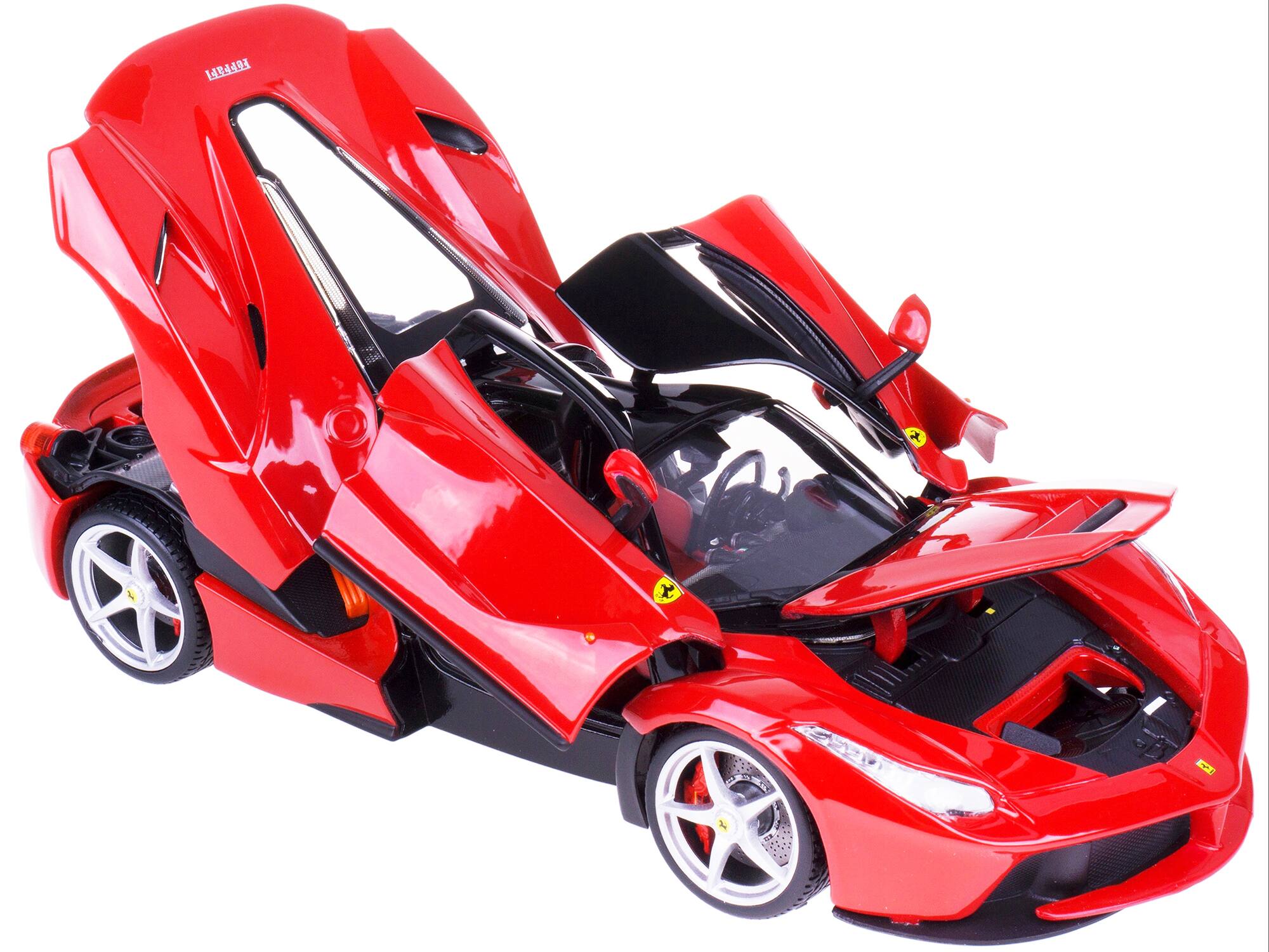 Angle. Bburago - Ferrari LaFerrari F70 Red with Black Top "Signature Series" 1/18 Diecast Model Car by Bburago - Red with Black Top.