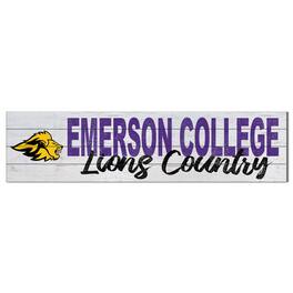 Jardine - Emerson College Lions 40'' x 10'' Logo Sign - White