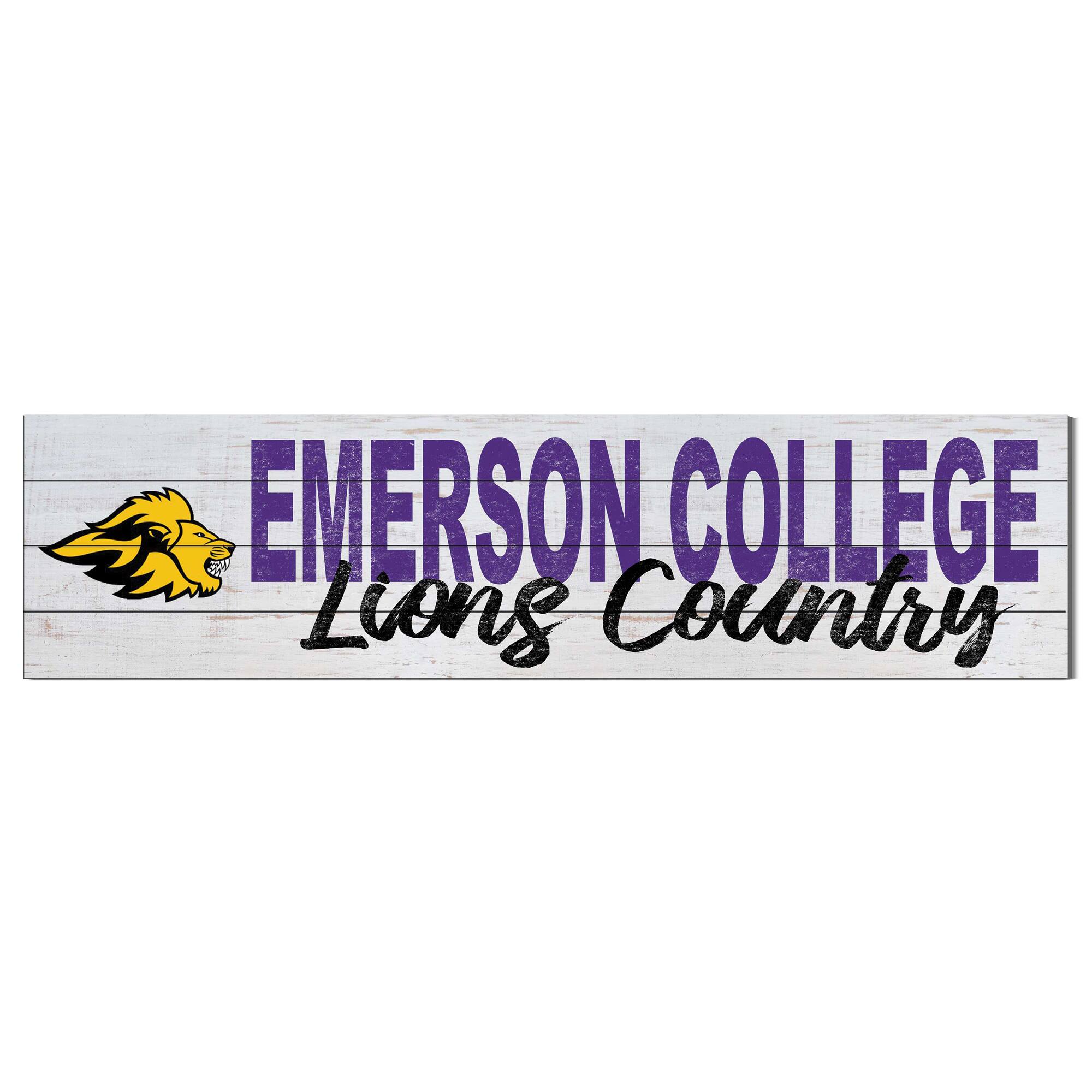 Emerson College Lions 40'' x 10'' Logo Sign