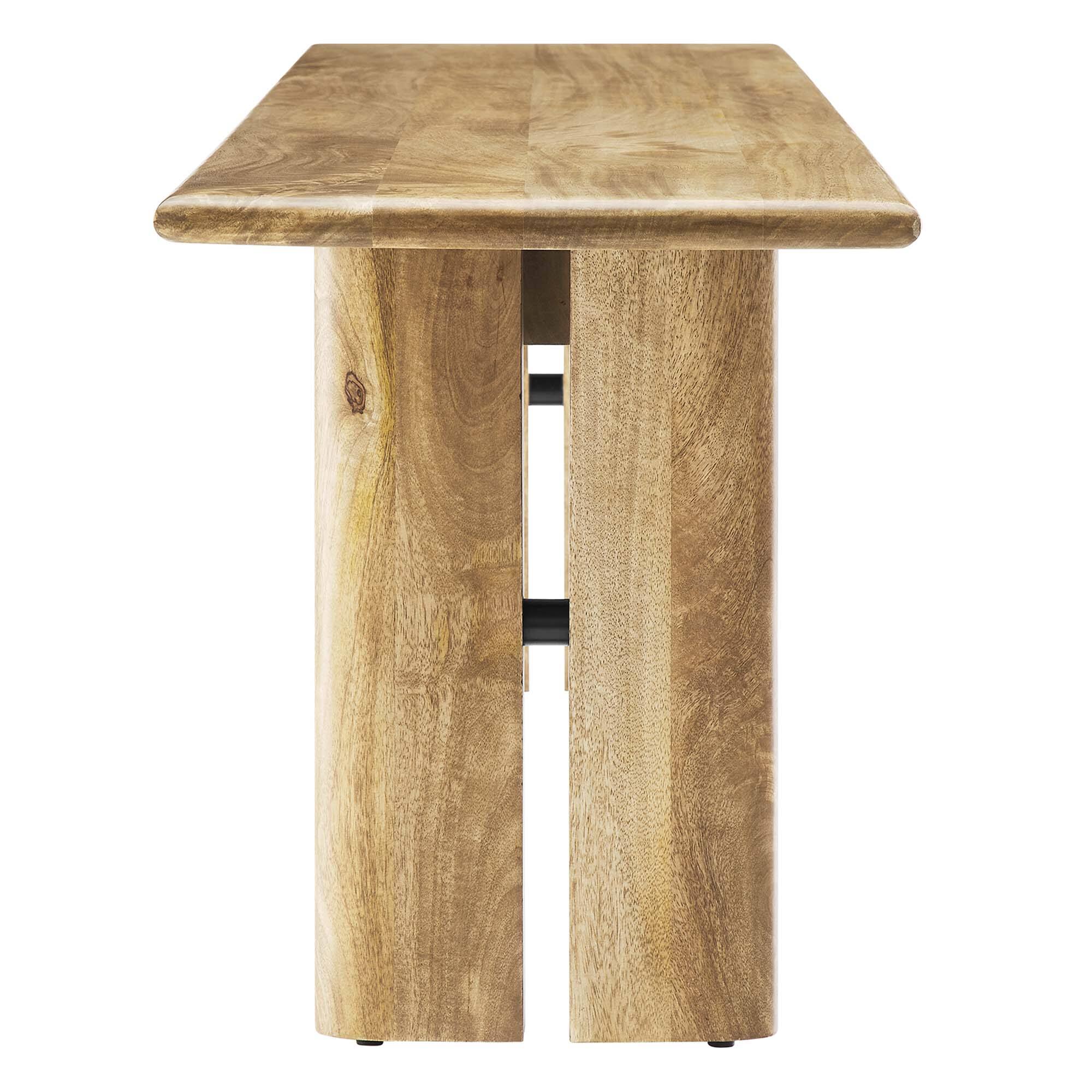 Back. Modway - Amistad 72" Wood Bench by Modway - Brown.