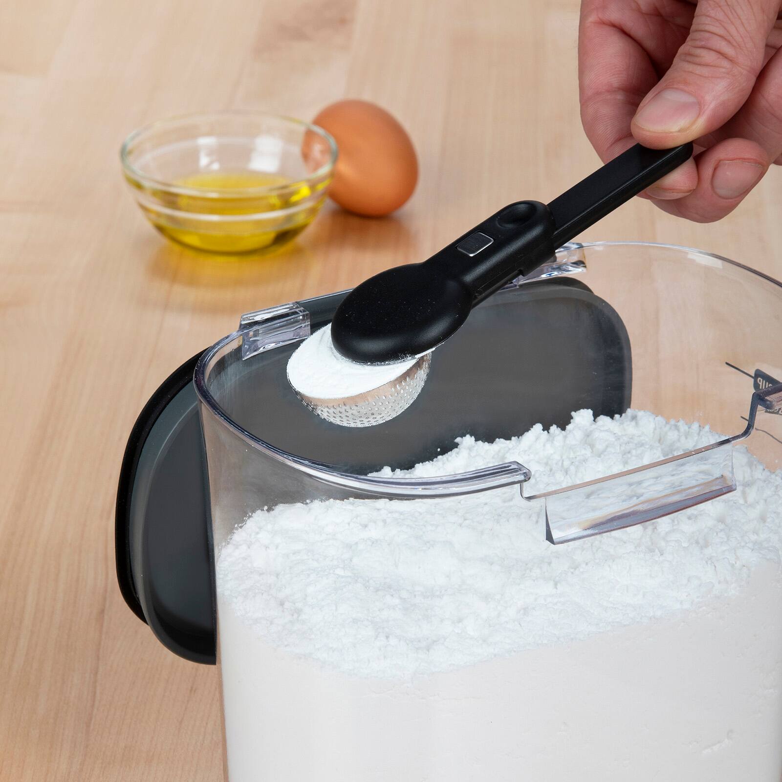 Alt View 4. Progressive International - ProKeeper+ Airtight Powdered Sugar Storage Container, Clear Plastic - Clear.