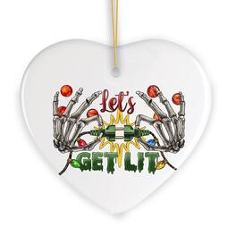 OrnamentallyYou - Lets Get Lit Skeleton Fingers and Christmas Plugs Ornament - Multi-colored