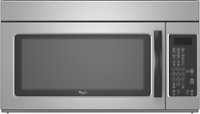 Front Standard. Whirlpool - 1.6 Cu. Ft. Over-the-Range Microwave - Universal Silver.