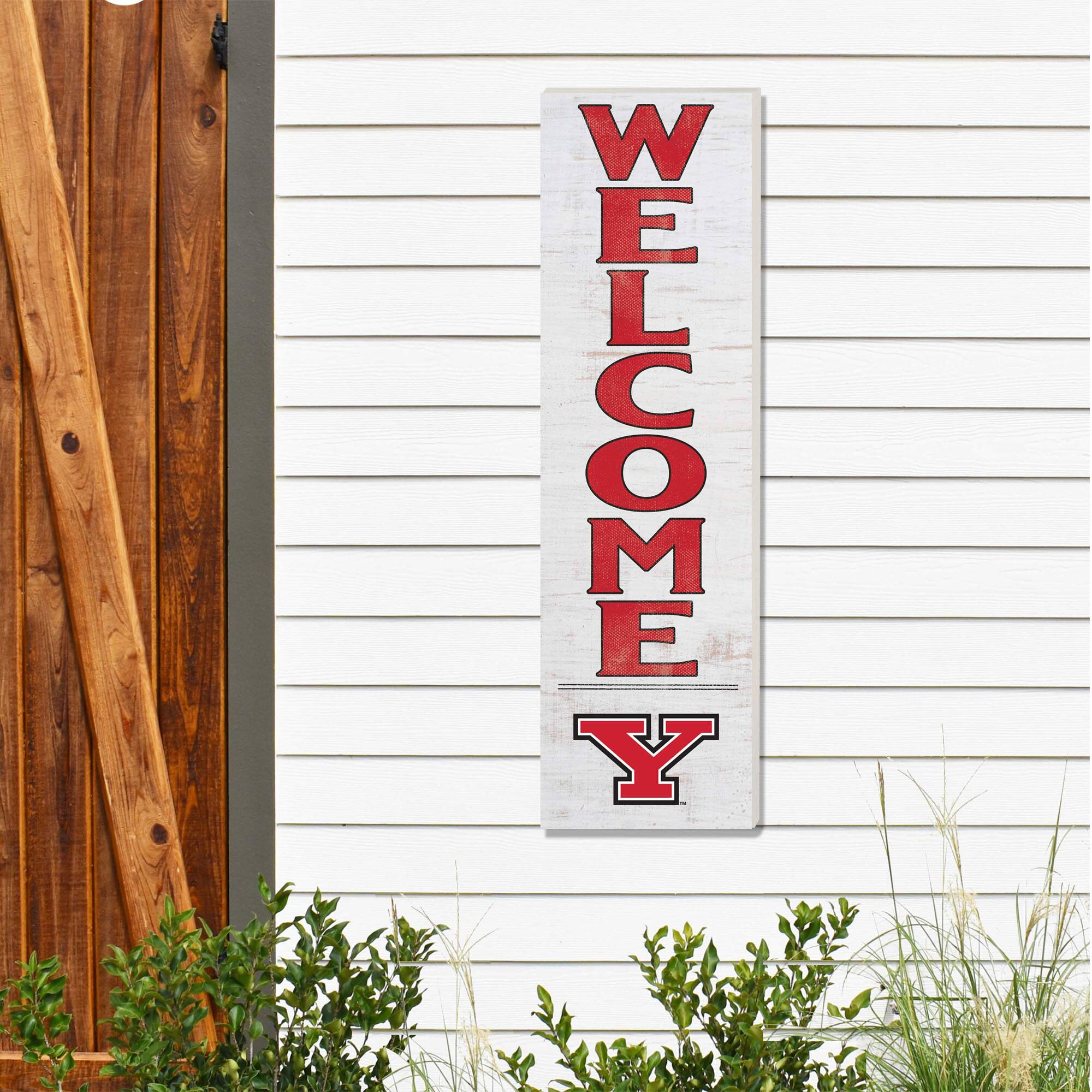 Alt View 1. Jardine - Youngstown State Penguins 10'' x 35'' Indoor/Outdoor Welcome Sign - White.