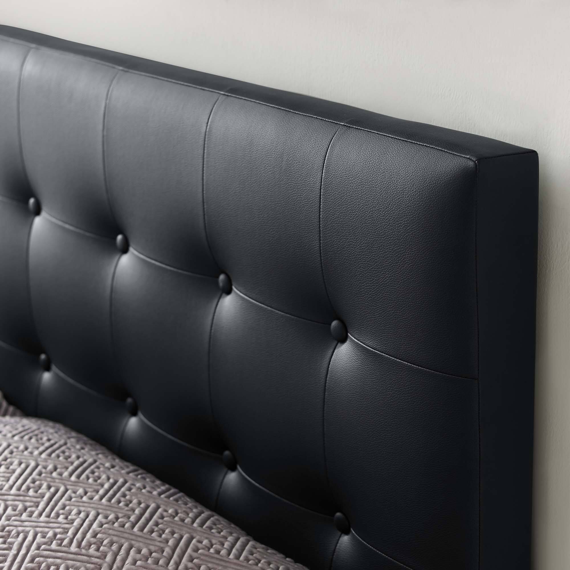Alt View 4. Modway - Emily Upholstered Vinyl Full Headboard by Modway - Black.