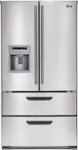 Front Standard. LG - 24.7 Cu. Ft. French Door Refrigerator with Thru-the-Door Ice and Water - Stainless-Steel.