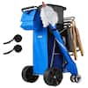 Front. VEVOR - Beach Cart with Large Wheels for Sand, 165 lbs Load Capacity, Heavy Duty Folding Beach Wagon with 10" Solid Wheels - Dark Gray, Blue, Black.
