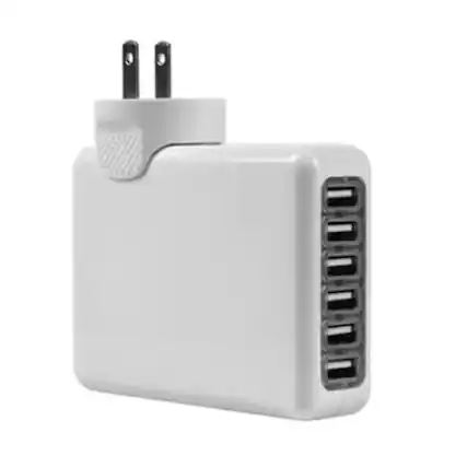 Front. Stock Preferred - 6-Port USB Wall Charger.