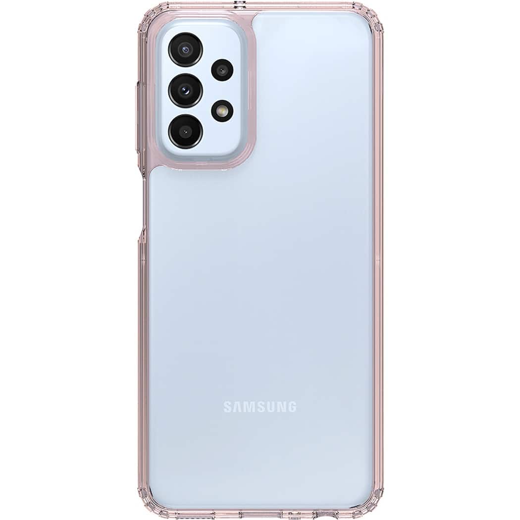 Front. SaharaCase - Hybrid-Flex Hard Shell Case for Samsung Galaxy A23 5G - Clear/Rose Gold.