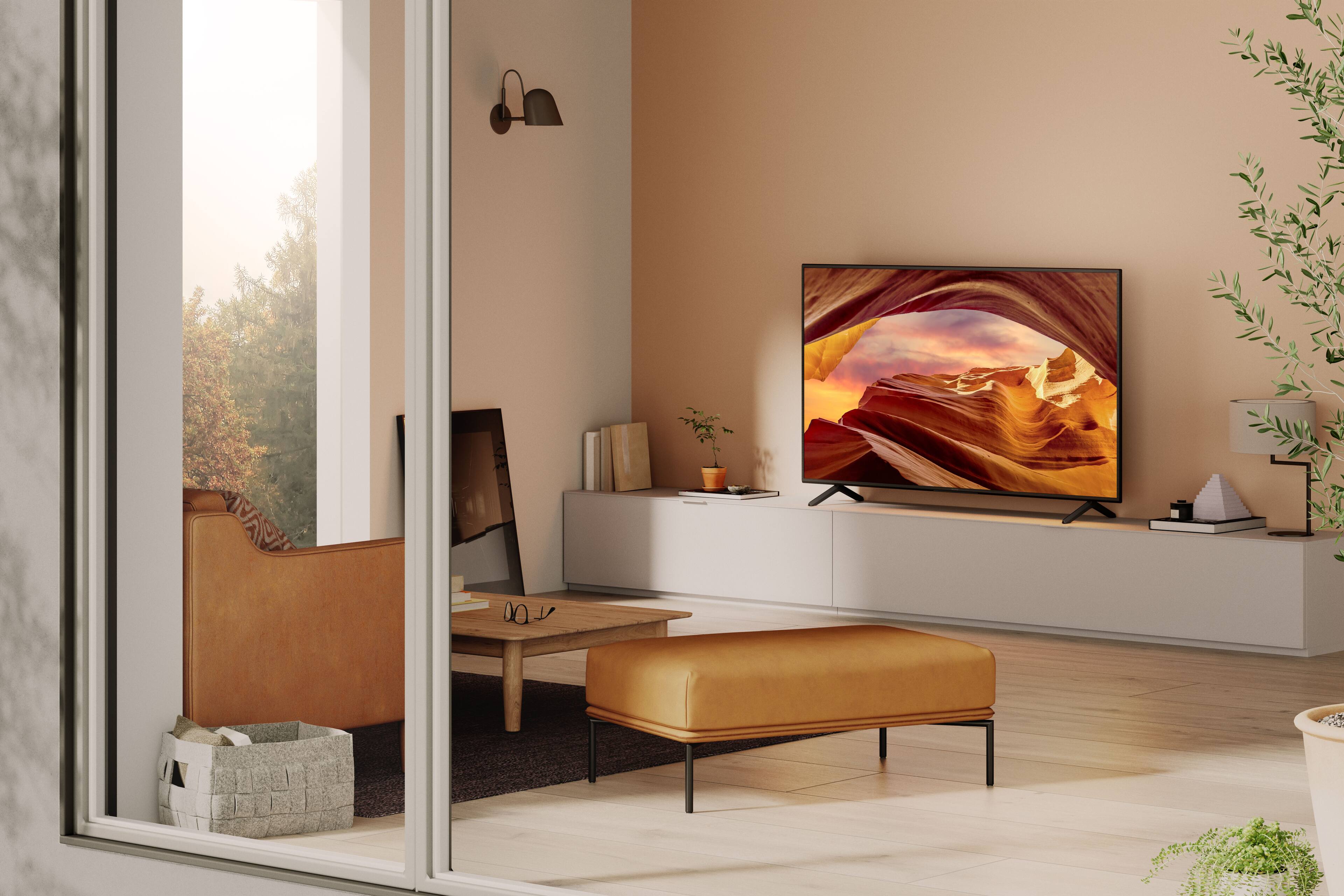 Sony 55" Class X77L LED 4K UHD Smart Google TV (2023) front and back view