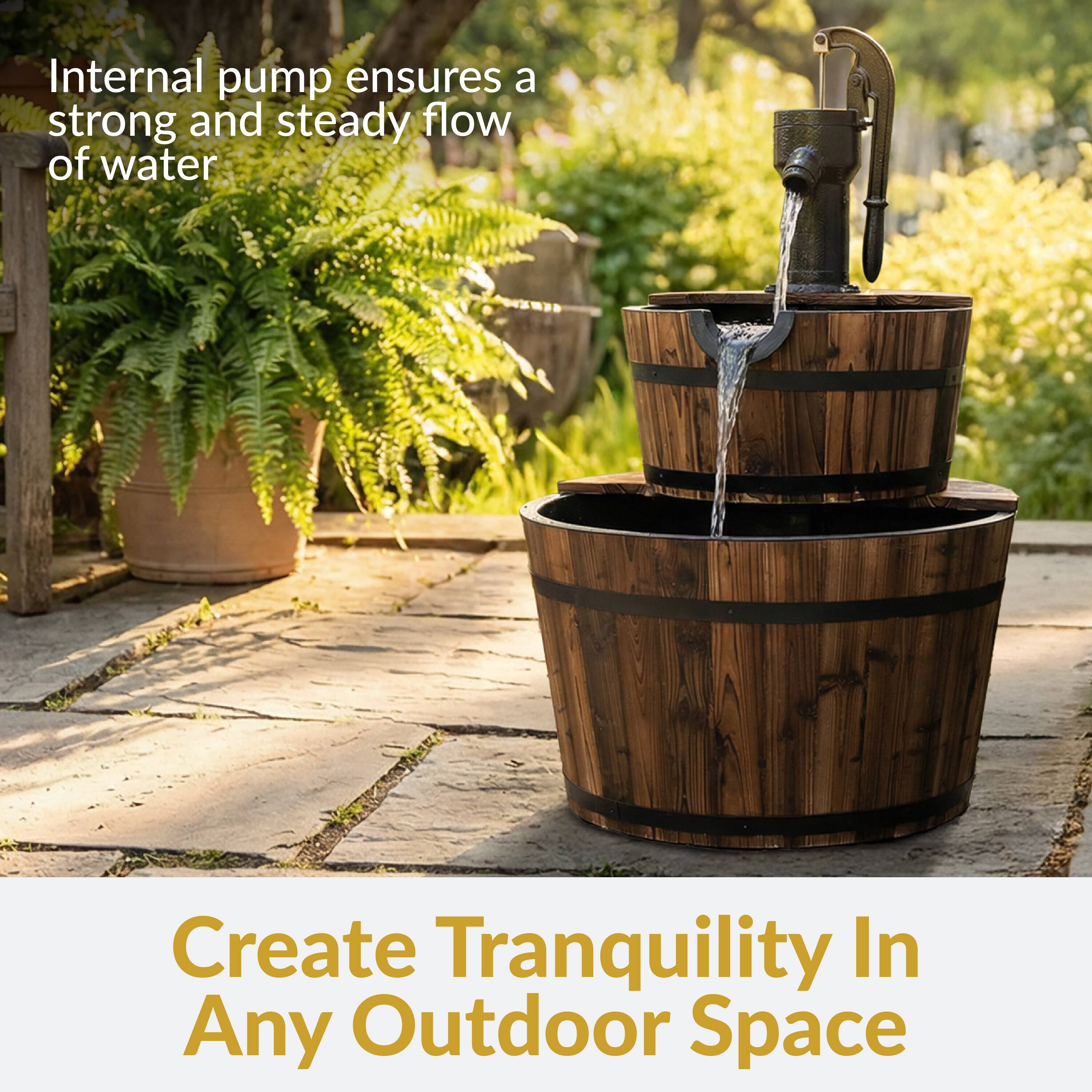 Internal pump ensures a strong and steady flow of water

Create Tranquility In Any Outdoor Space