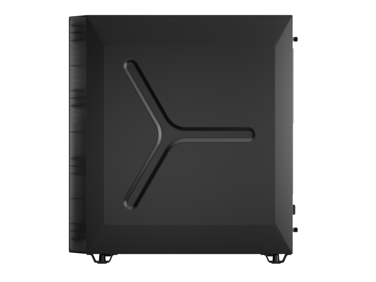 Alt View 5. CORSAIR - CORSAIR 3200D RS Mid-Tower Case - 360mm Rad, BTF/Zero/Stealth Compatible, Angled GPU Fan Mount, Smoke - Smoke.
