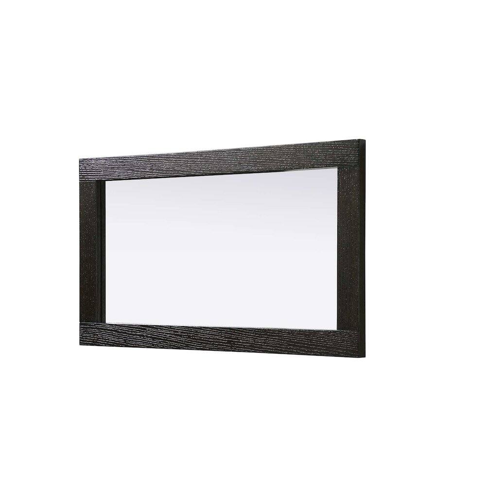 Alt View 1. Elegant Kitchen and Bath - Noah Wooden Rectangle Mirror 18 x 32 in Chocolate Oak - Chocolate Oak.