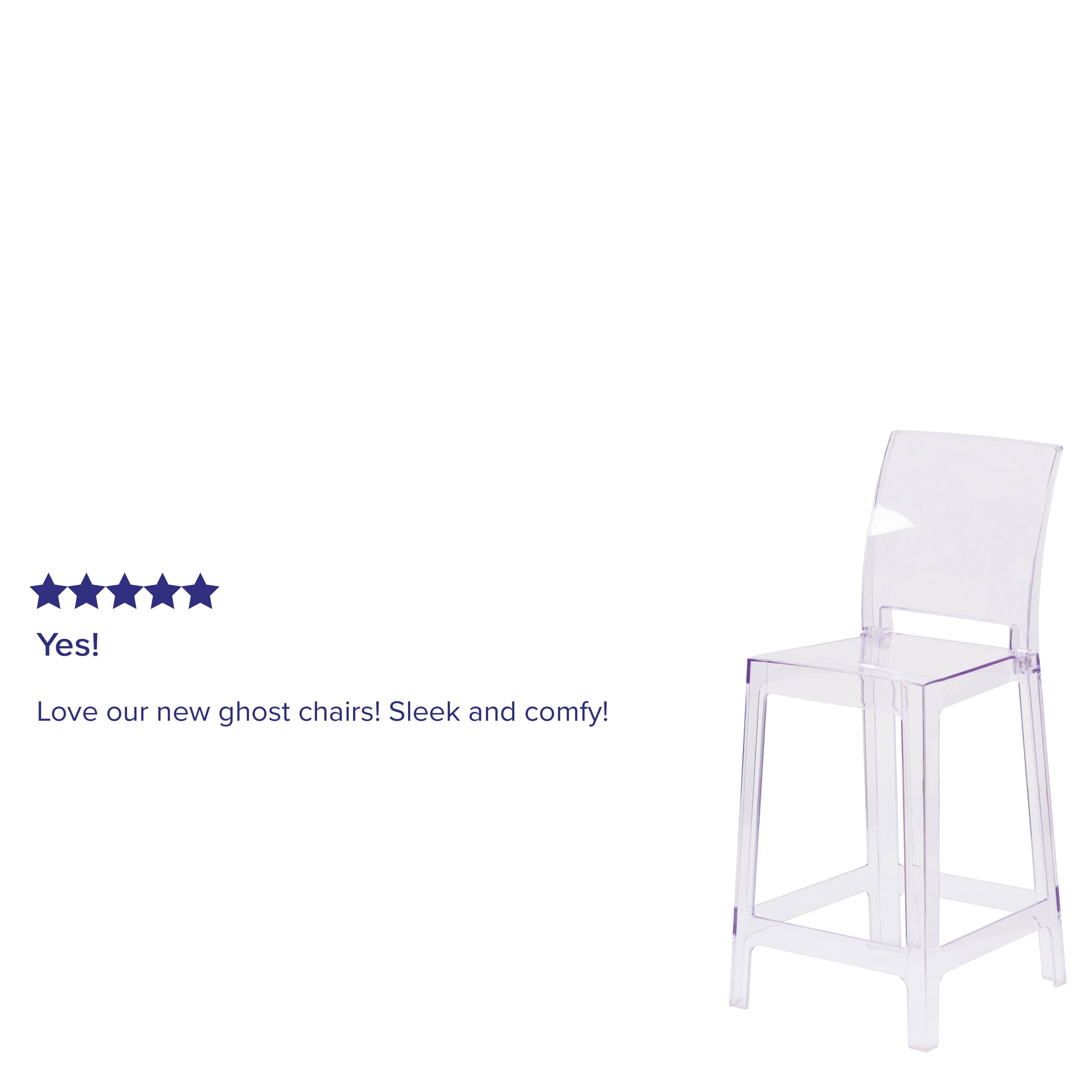 Yes! Love our new ghost chairs! Sleek and comfy!