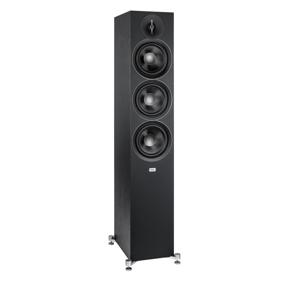Front. ELAC - ELAC Debut 3.0 - 6.5" Floor Speaker (Black) DF63-BK - Black.