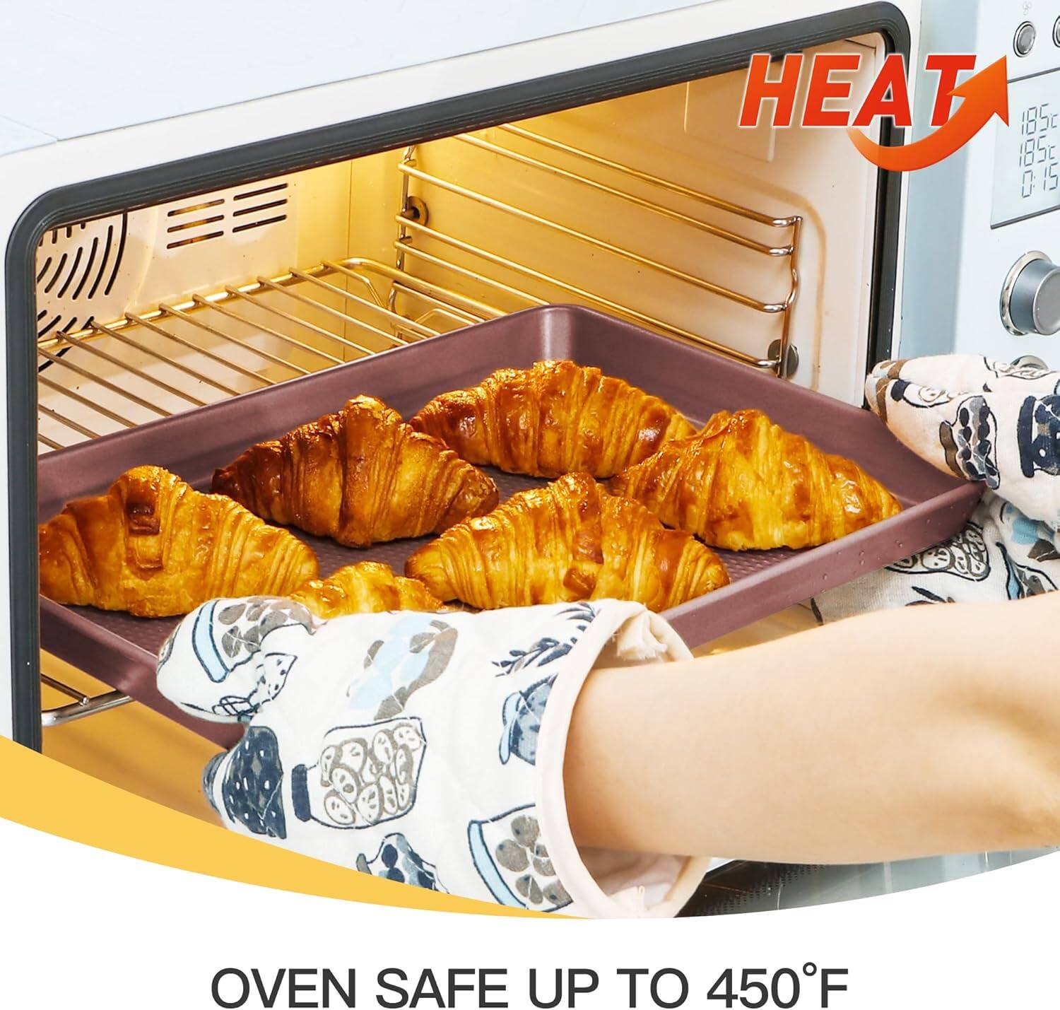 HEAT 185°C

OVEN SAFE UP TO 450°F