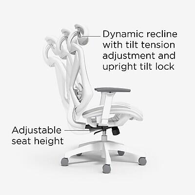 Dynamic recline with tilt tension adjustment and upright tilt lock  
Adjustable seat height