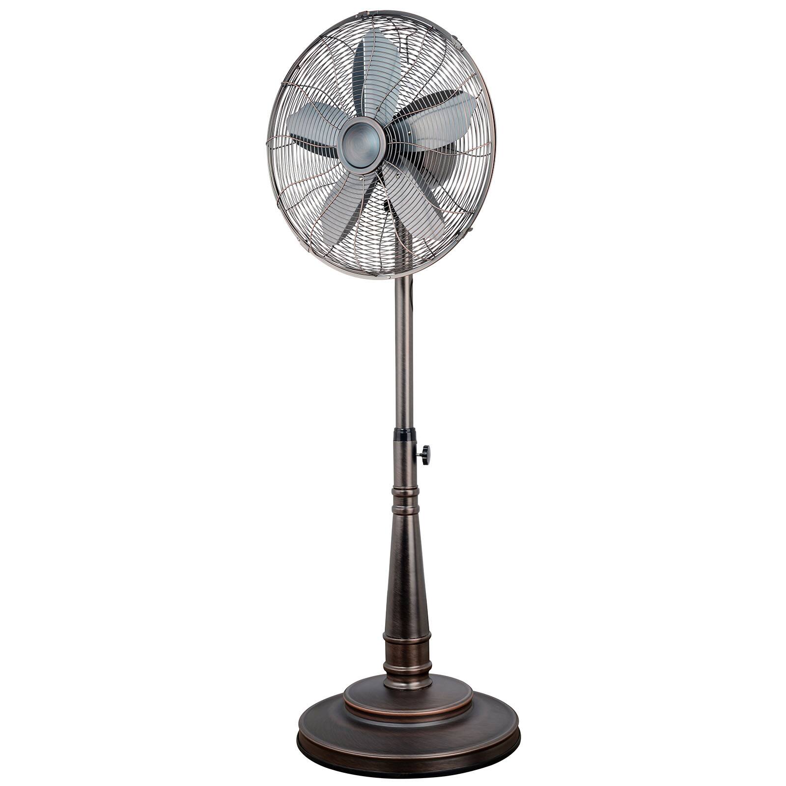 Front. Optimus - Optimus 16 Inch Retro Oscillating Stand Fan with Oil Rubbed Bronze Finish - Bronze.
