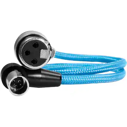 Front. Kondor Blue - Kondor Blue 17" RA Mini XLR to XLR Audio Cable for BMPCC6K Pro/CanonC70.