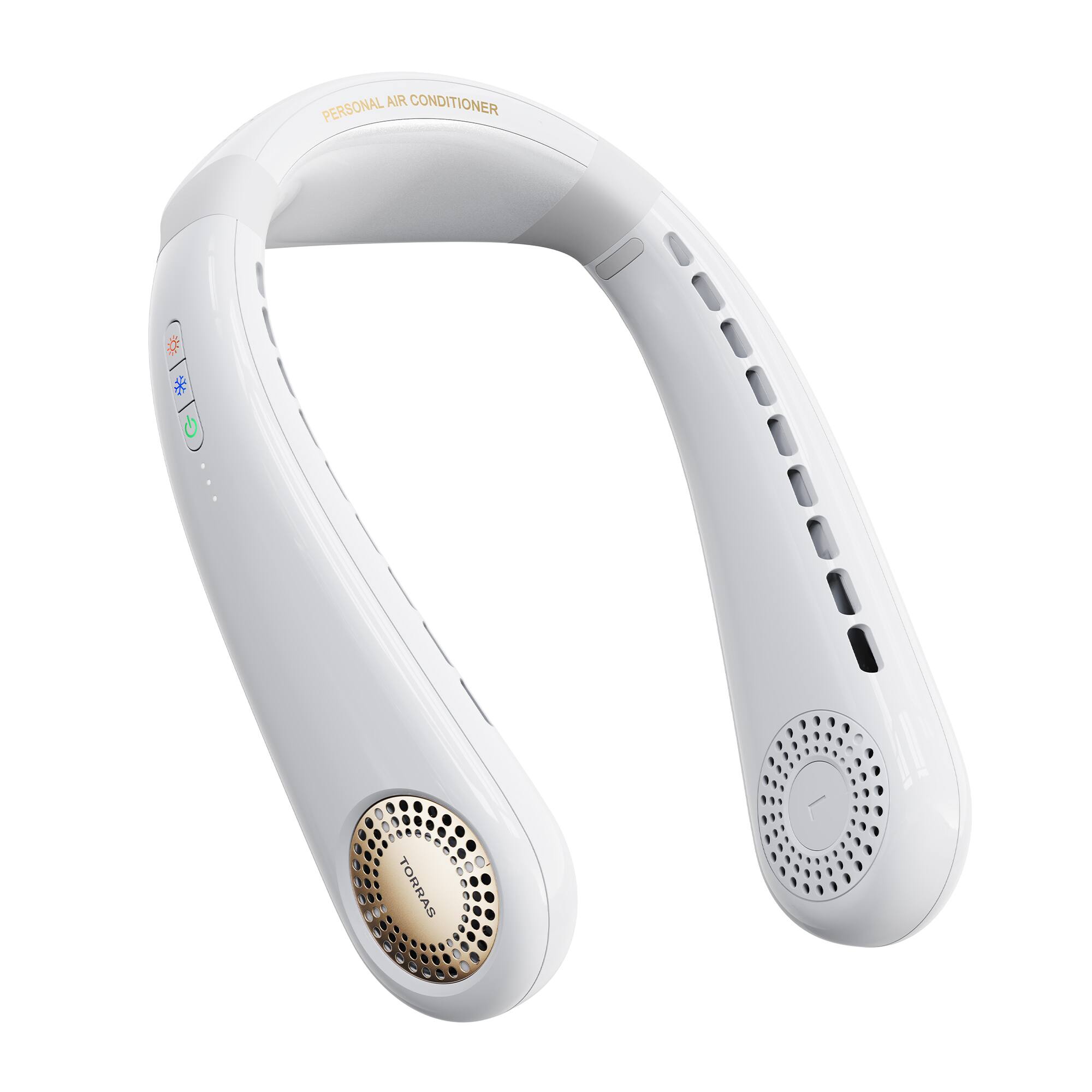 Alt View 15. TORRAS - COOLiFY Air Neck Air Conditioner 5000mAh - Golden White.
