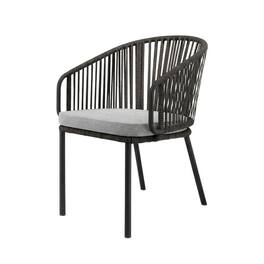 Outdoor Escape - Outdoor Patio Armchair With Cushioned Seat And Armrests - Gray