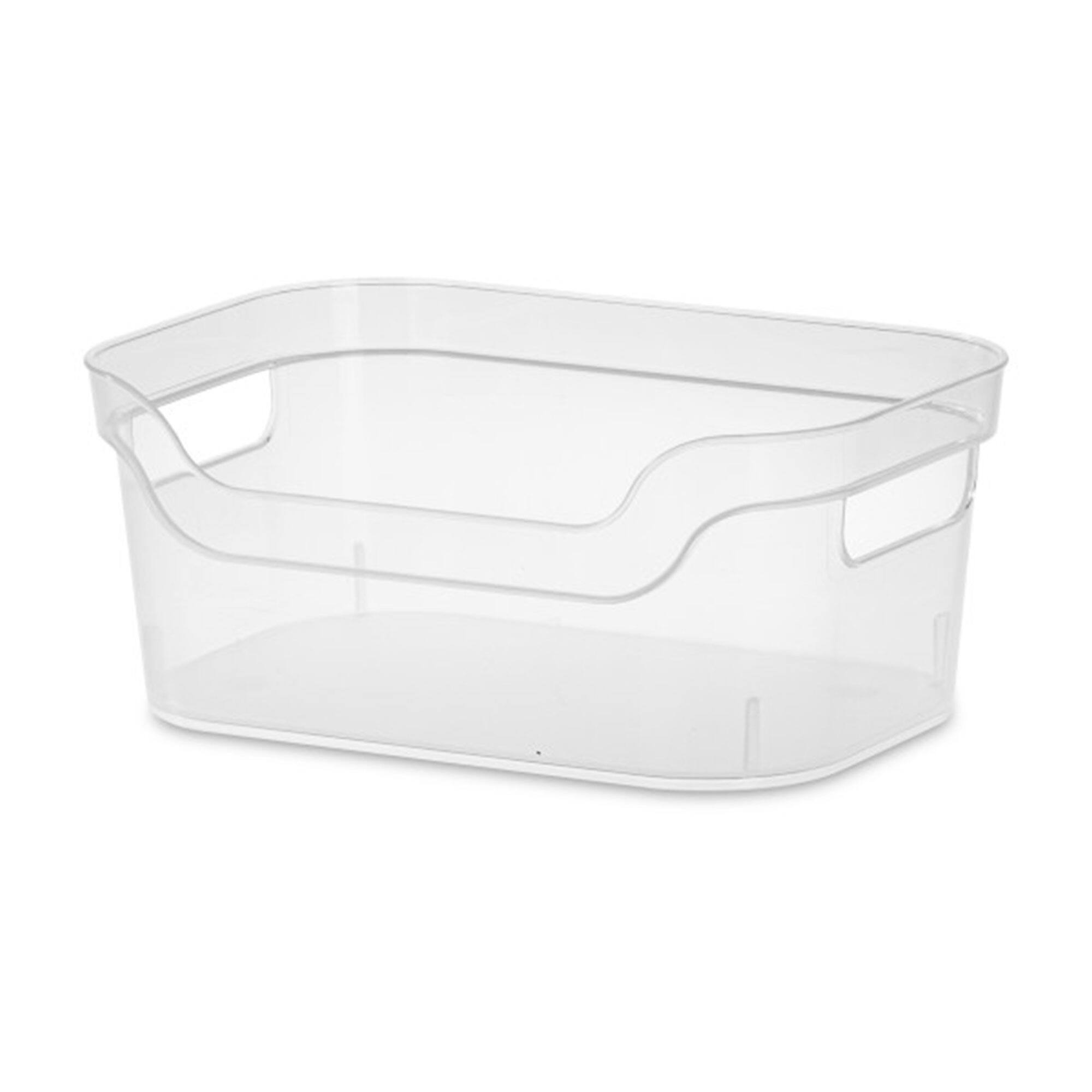 Alt View 8. Sterilite - Sterilite 9.5 x 6.5 x 4 Inch Clear Open Storage Bin with Carry Handles (16 Pack) - Clear.