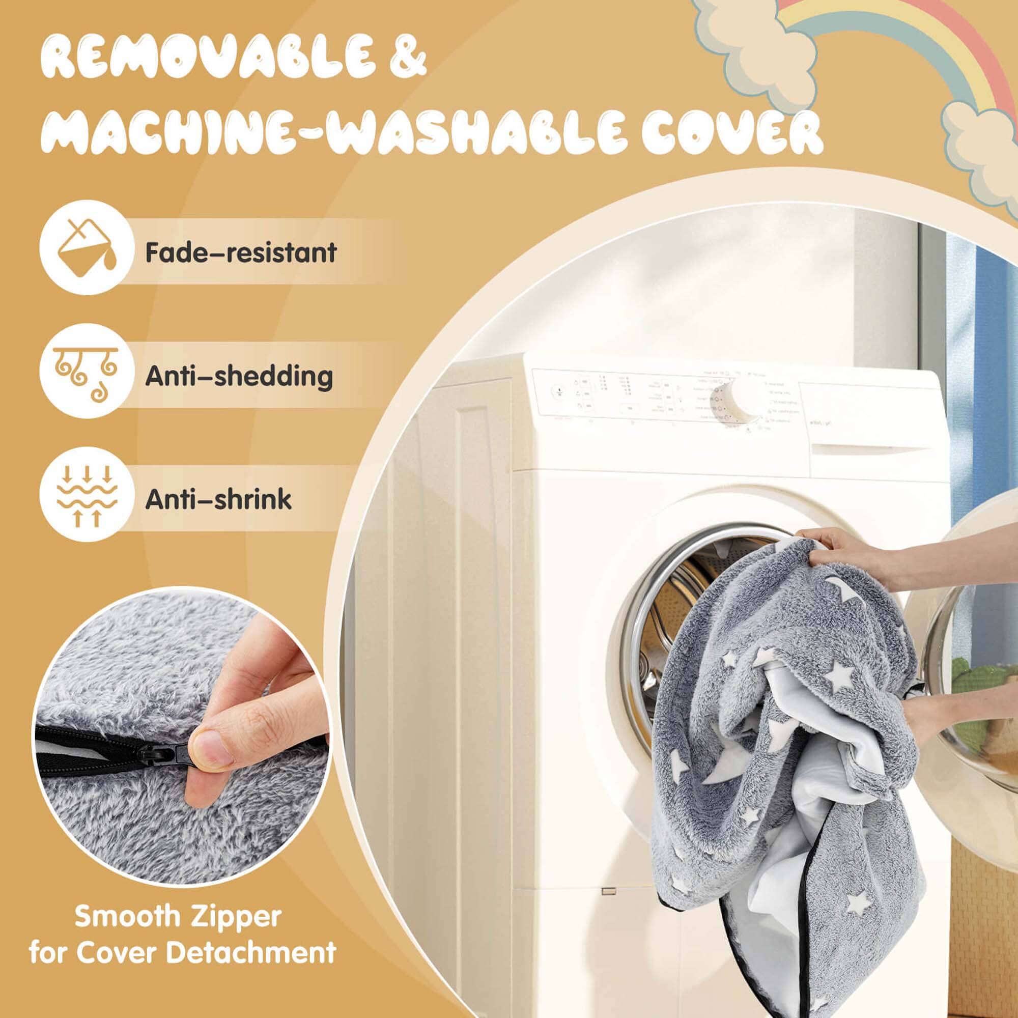 REMOVABLE & MACHINE-WASHABLE COVER

- Fade-resistant
- Anti-shedding
- Anti-shrink
- Smooth Zipper for Cover Detachment