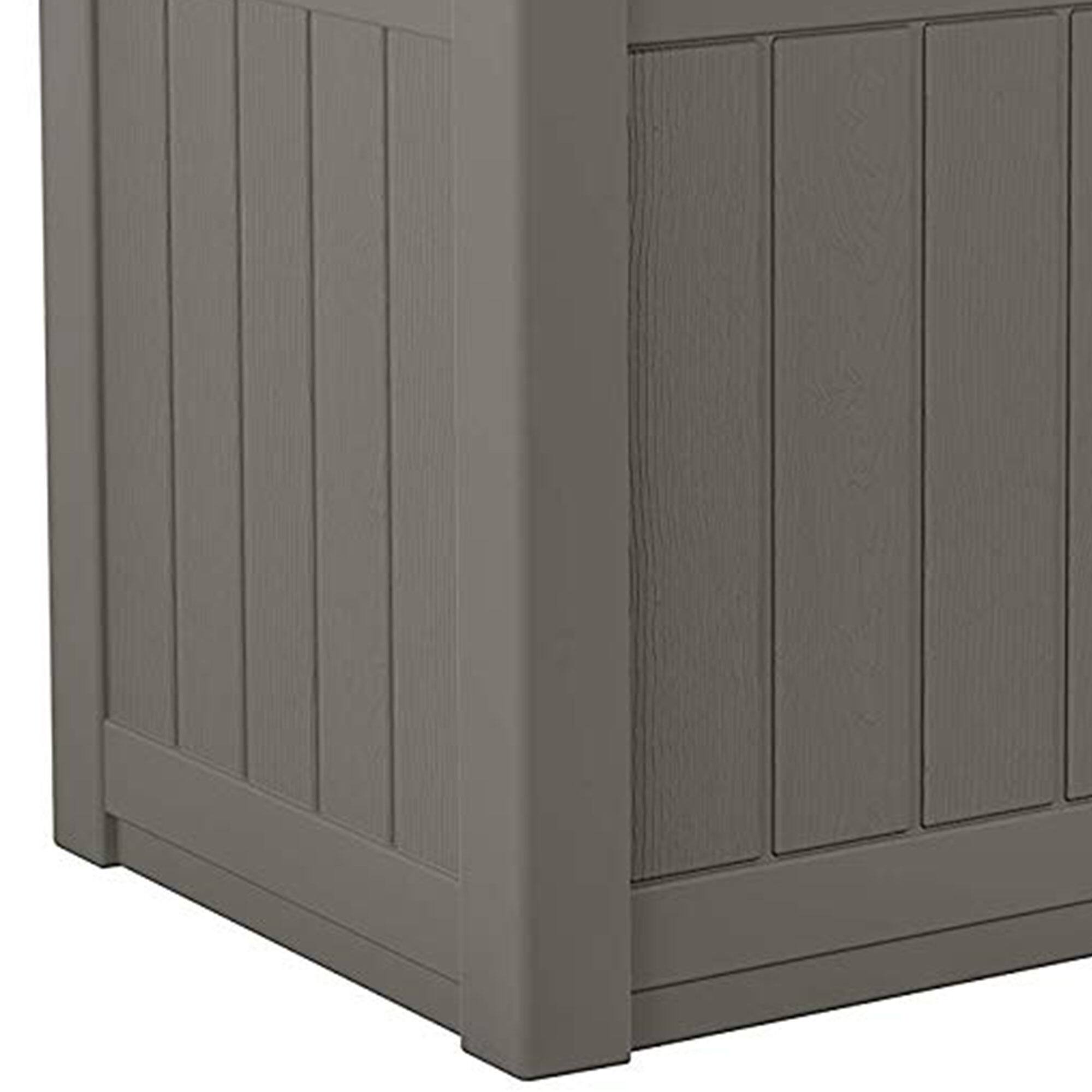 Alt View 7. Suncast - Suncast 22 Gallon Outdoor Patio Small Deck Box with Storage Seat, Stone (4 Pack) - Stoney.