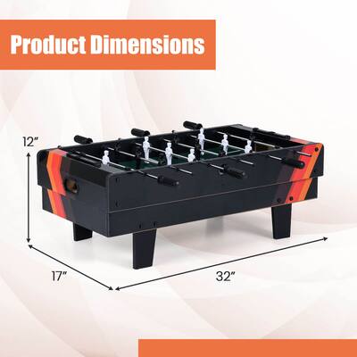 COSTWAY Table De Jeu 2 En 1 Football Et Air Hockey - Baby Foot Multifonction Avec Accessoires