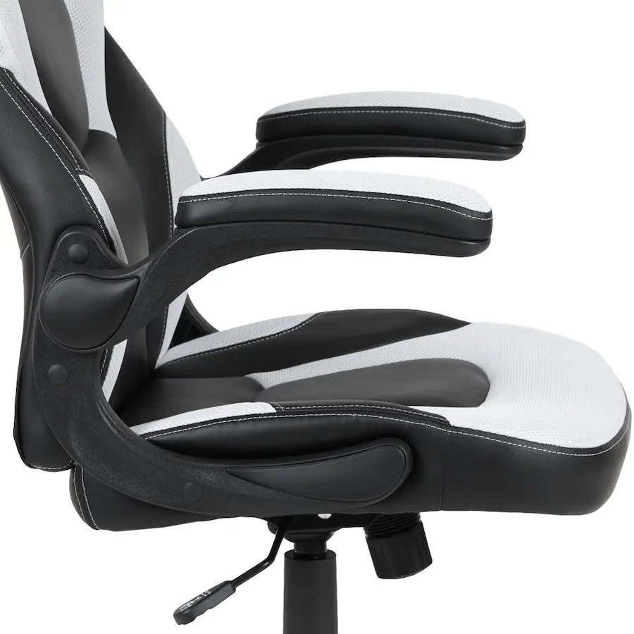 Emma + Oliver Gaming Desk and Racing Chair Set with Cup Holder and ...