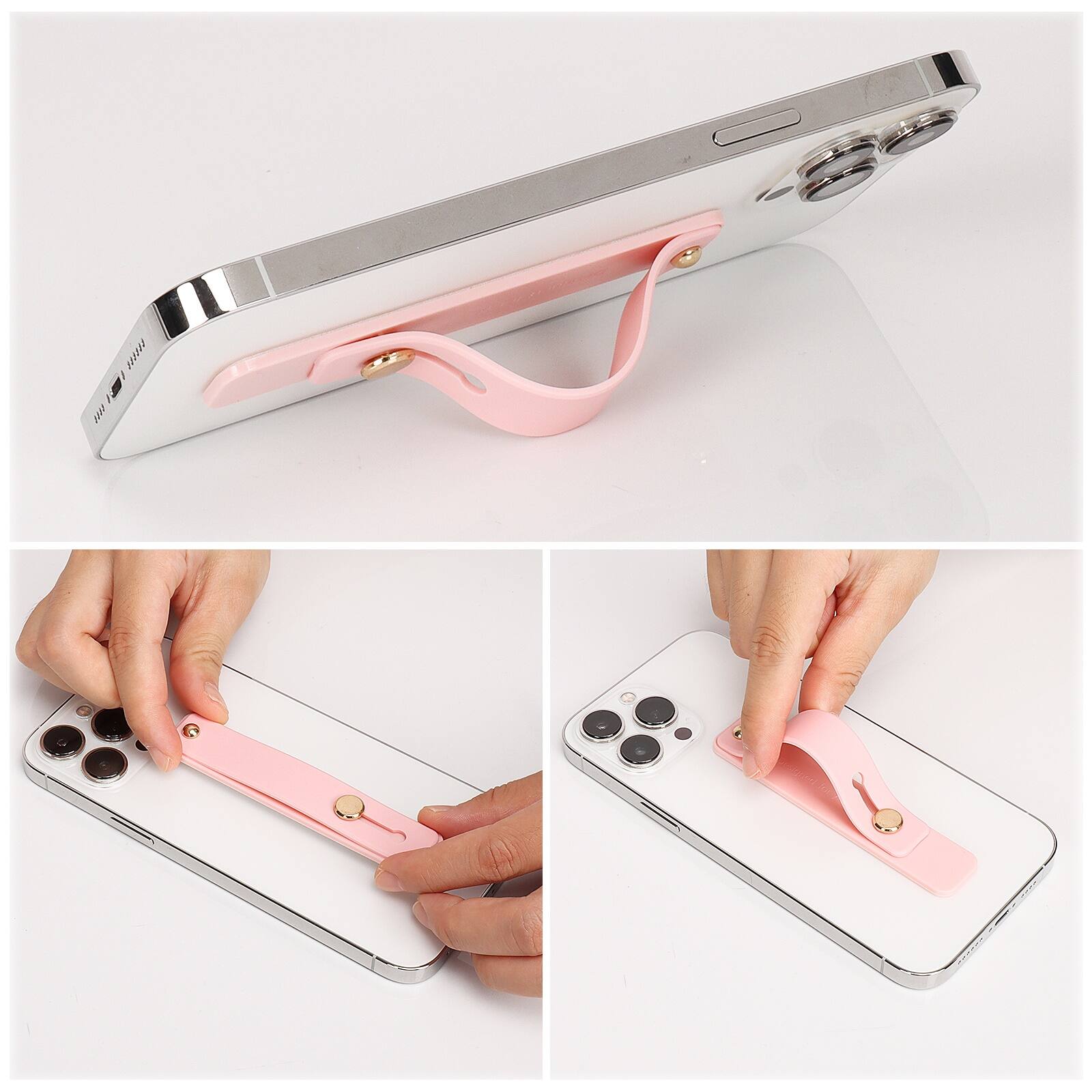 Alt View 13. SaharaCase - FingerGrip Cell Phone Holder Strap for Most Cell Phones - Pink.