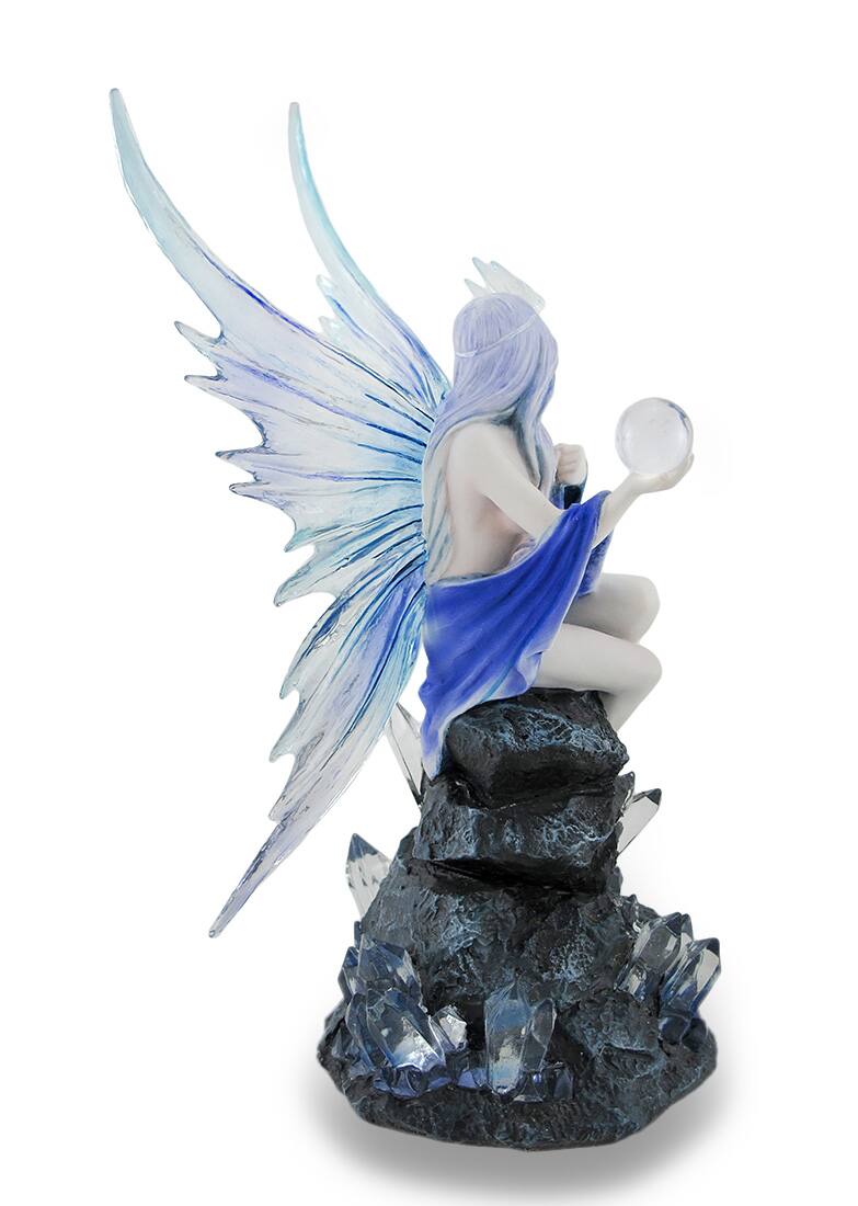 Alt View 2. Veronese Design - Anne Stokes Blue and Purple Stargazer Fairy Statue - Purple.